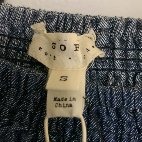 SOFT Soft Joie Blue White Floral Summer Nightgown Pajama Top Women’s Size Medium - Picture 5 of 9